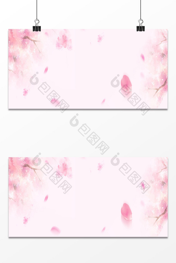 粉色桃花花瓣背景