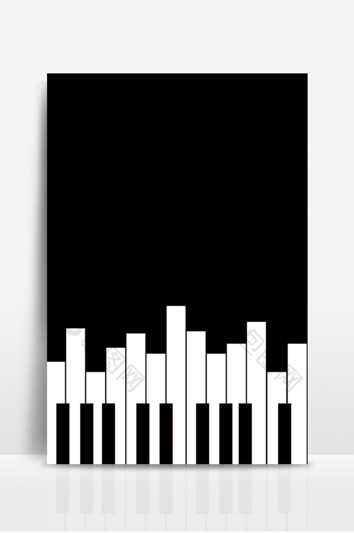 简约钢琴黑白键音乐背景