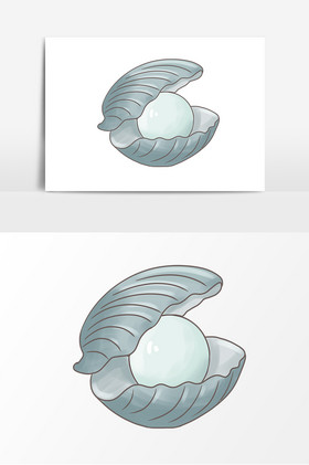 卡通动物表情包小贝兰竖版香辣贝肉辣椒扇贝肉飘香美味北极冰山浮冰上