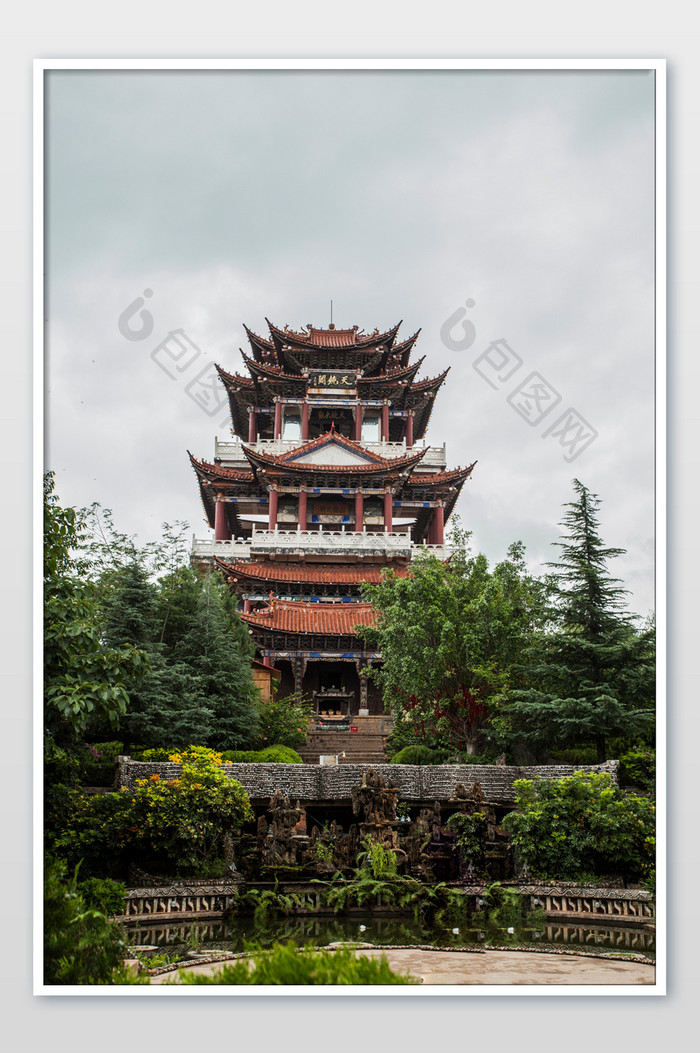 云南洱海古建筑摄影图片