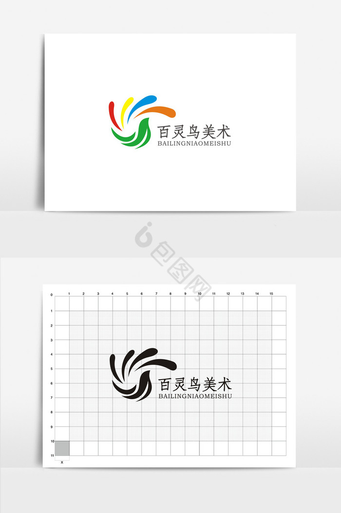 个性百灵鸟美术VI标志logo图片