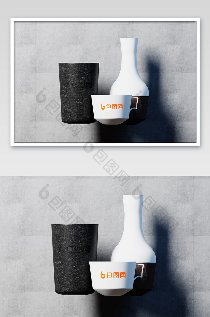 黑白水杯logo图片图片