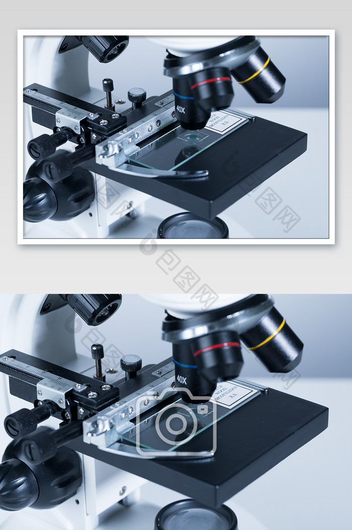 生物实验显微镜特写摄影图片