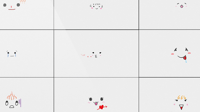 12组带通道抖音表情装饰元素视频素材