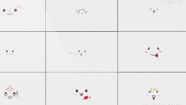 12组带通道抖音表情装饰元素视频素材