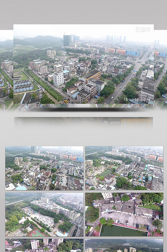深圳市龙岗区城中旧村交通航拍视频图片