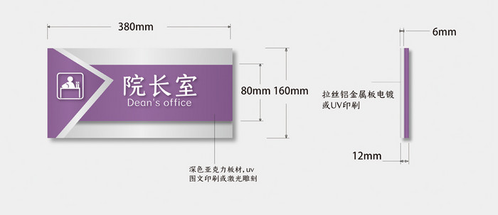 简约时尚医疗机构科室导视VI门牌设计