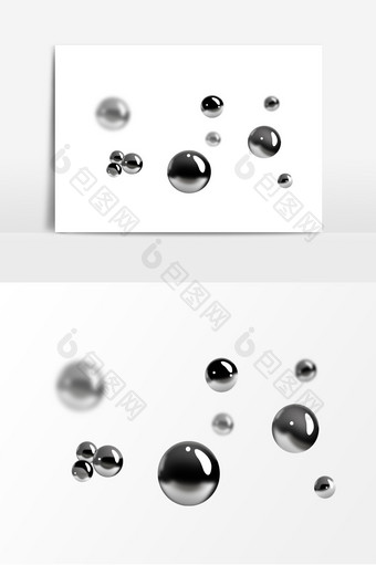 黑珍珠装饰卡通漂浮元素图片