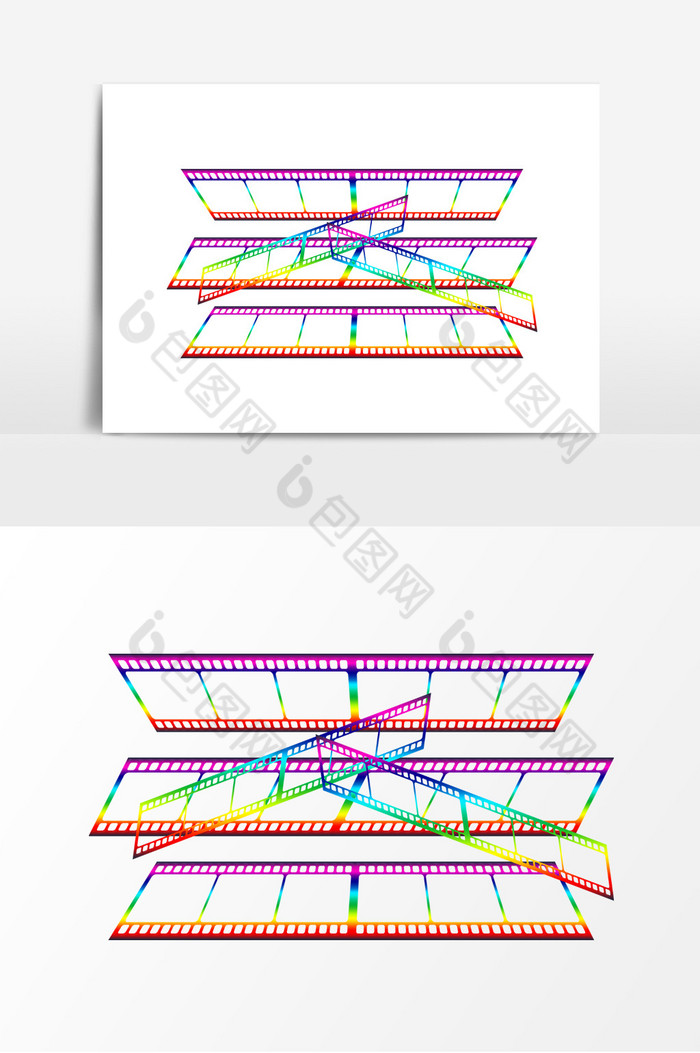 彩色胶卷胶片装饰图片图片