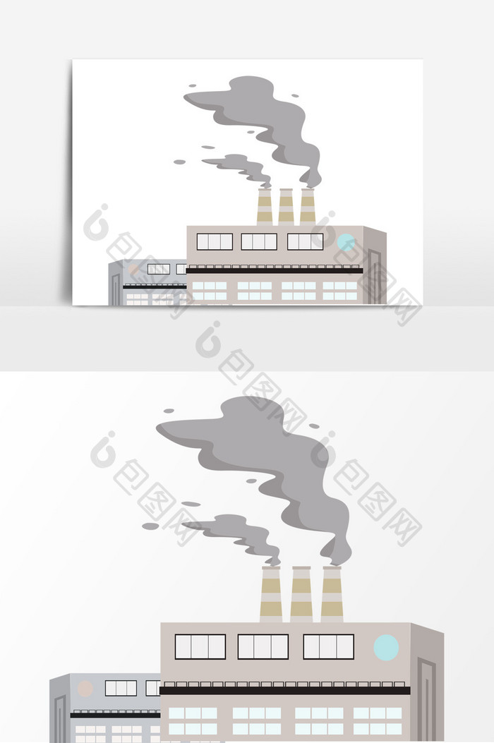 卡通工厂废气烟雾污染元素