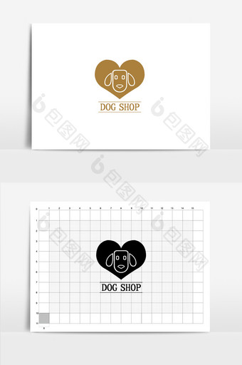 狗狗宠物店logo设计图片