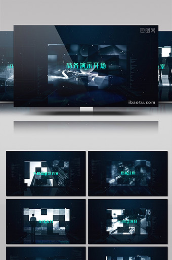 互联网高科技企业数字界面商务演示AE模板图片