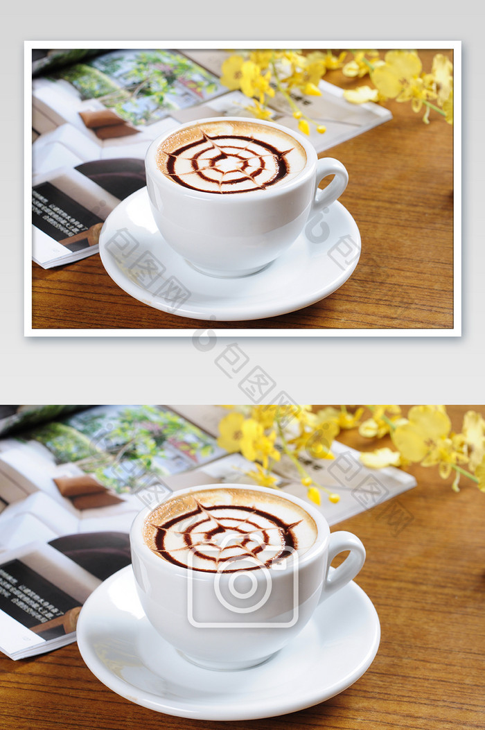 西式饮品摩卡咖啡摄影图片