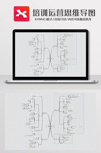 简约风培训运营思维导图XMind模板图片
