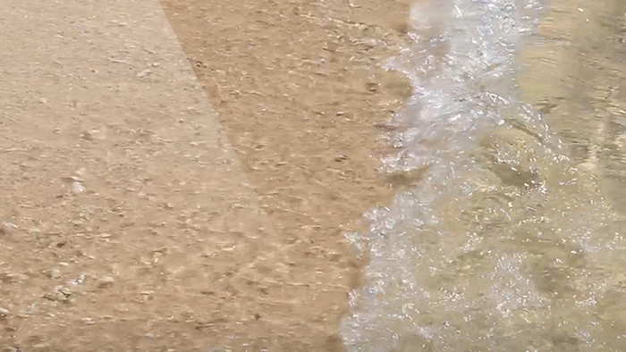 海水沙滩海浪实拍视频