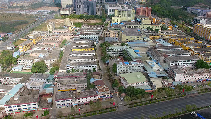 深圳市龙岗区城市建筑工业园航拍视频