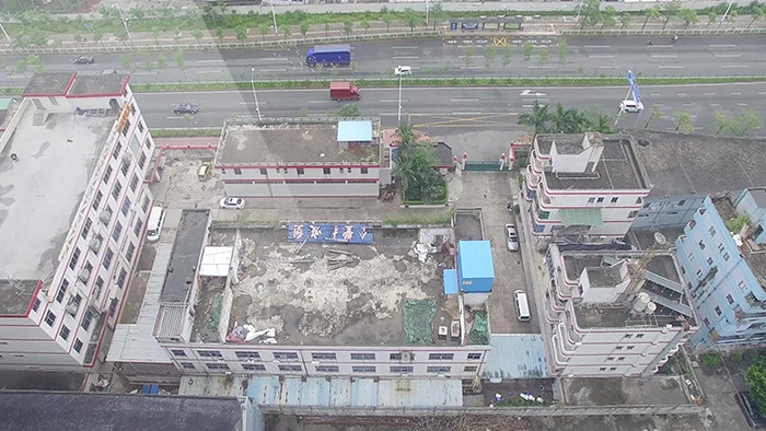 深圳市龙岗区闲置工厂环境航拍视频