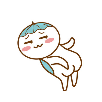 原创可爱卡通荷叶头拍屁股动态表情包图片下载