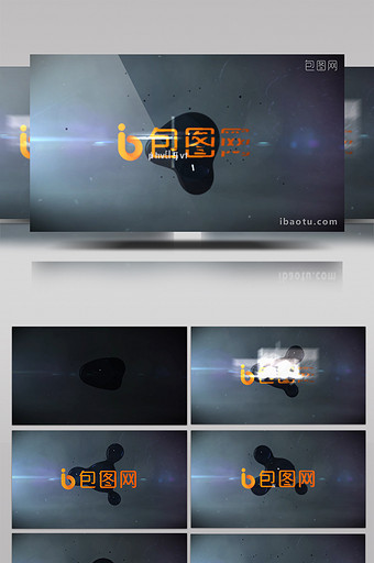 微粒子创新元素logo ae模板图片