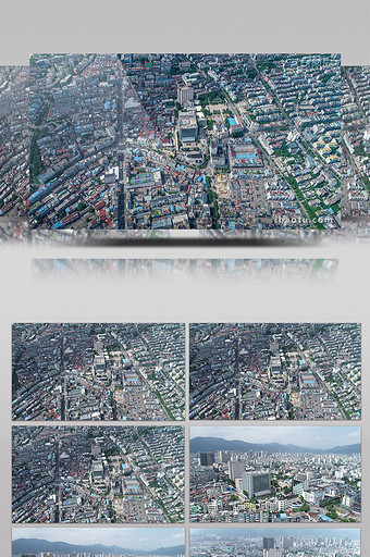 三线城市人民医院俯视无人机航拍视频图片
