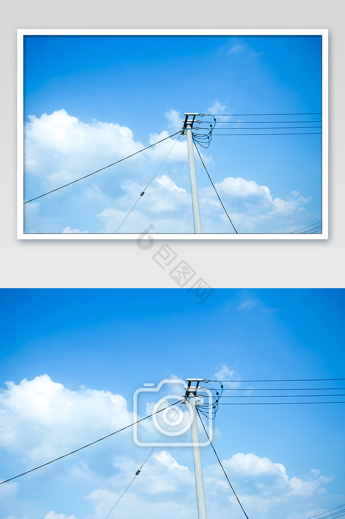 电线杆云彩建筑电线图片