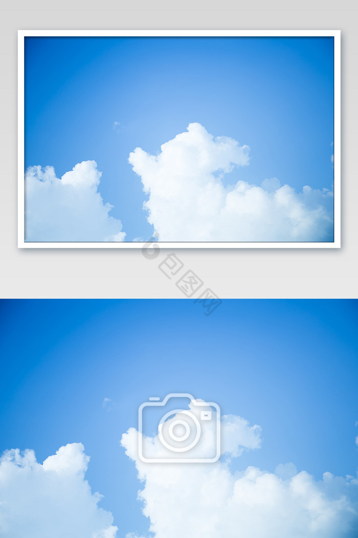 云彩天空背景横版蓝色图片