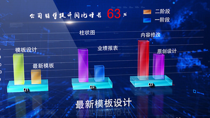 科技柱状图统计图图表