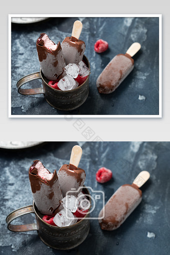 巧克力冰激凌铁杯子图片