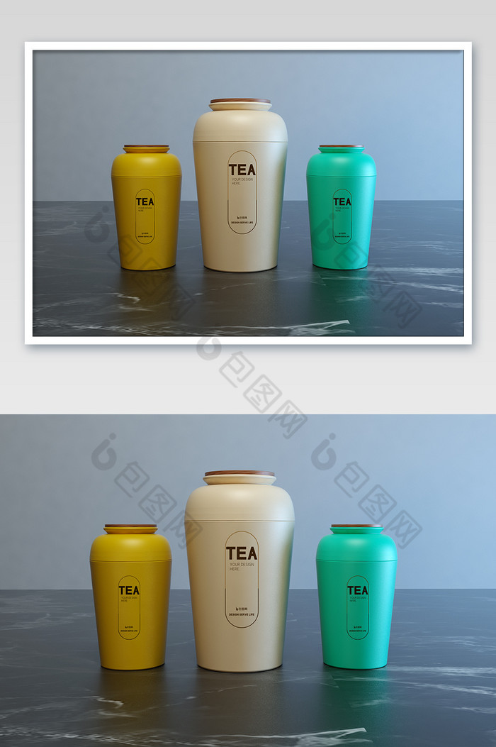 淡雅茶叶罐包装图片图片