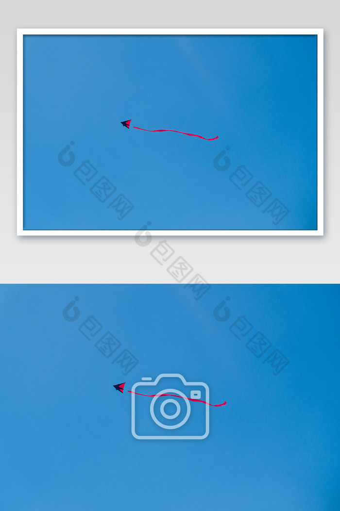 天上飞的风筝横版蓝天图片图片