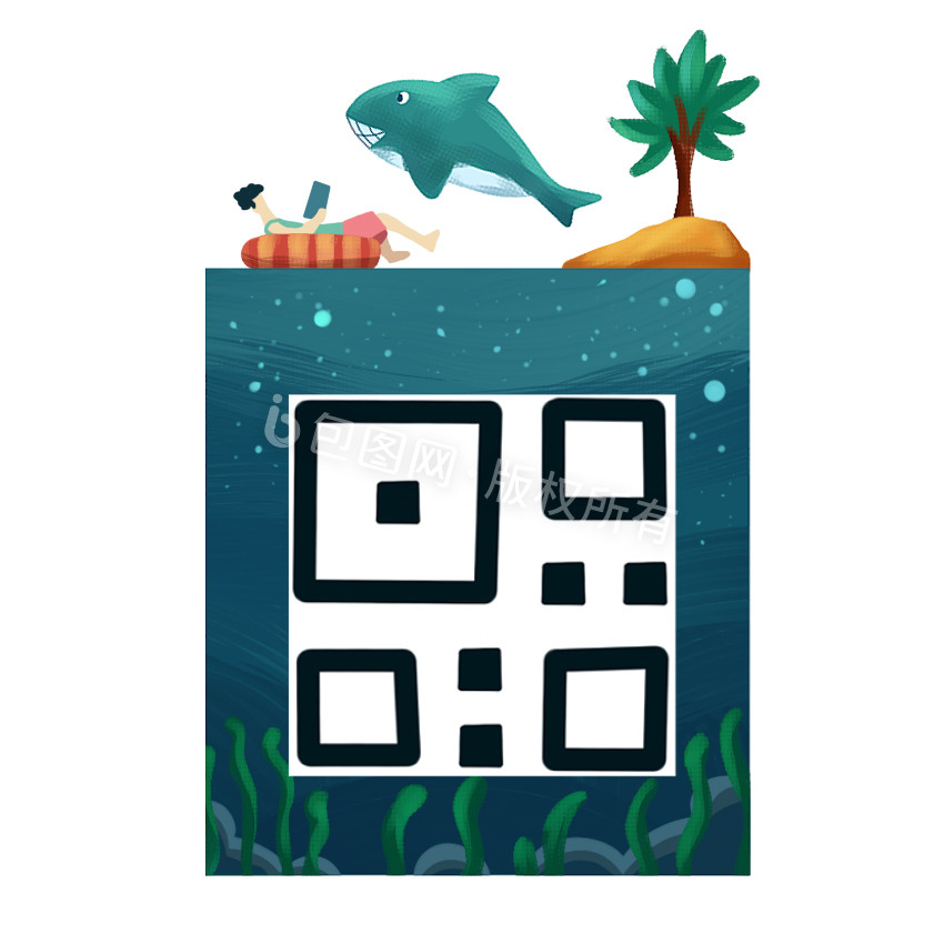 动态二维码GIF——鲨鱼池图片