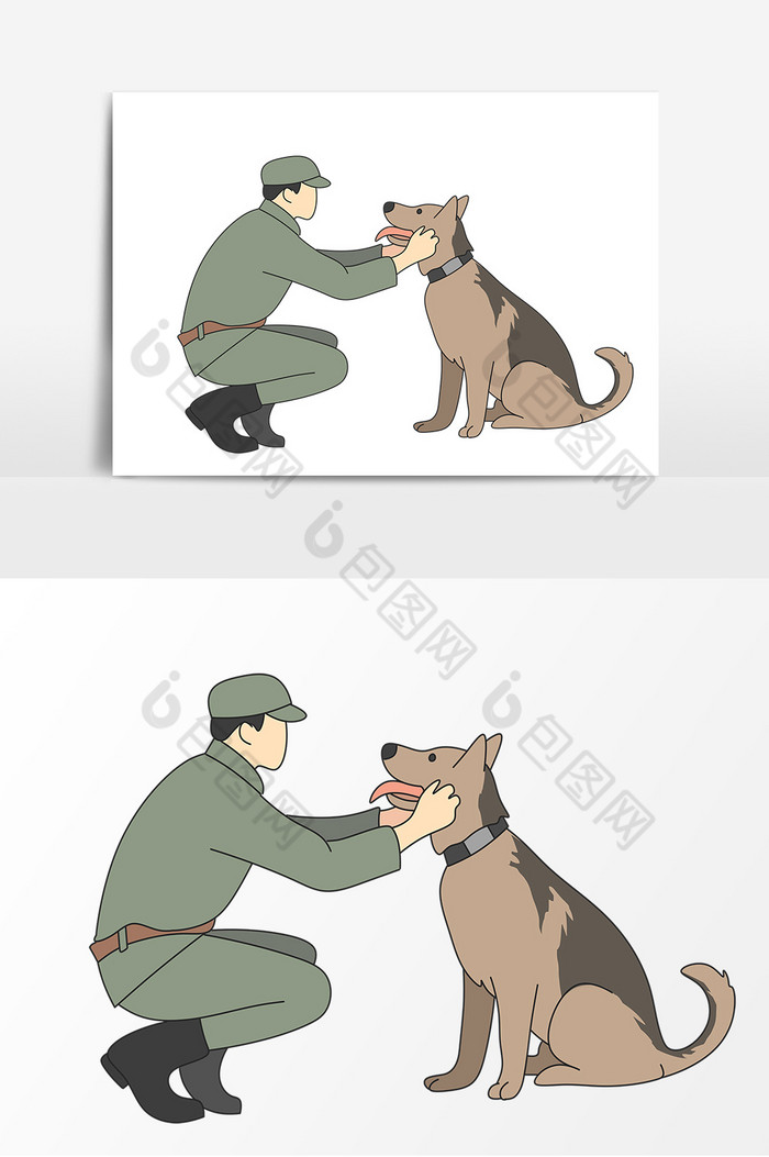 军犬壁纸卡通图片