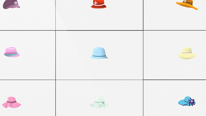 12组带通道抖音特效帽子贴图装饰元素素材