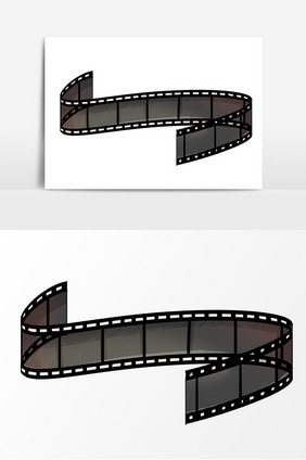 手绘胶卷卡通元素
