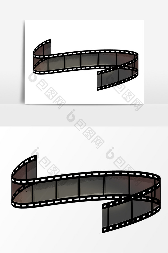 手绘胶卷卡通元素