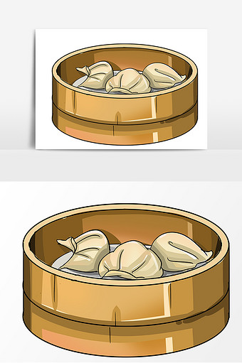 粤式早茶点心简笔画图片