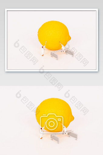 柠檬创意微缩摄影图片