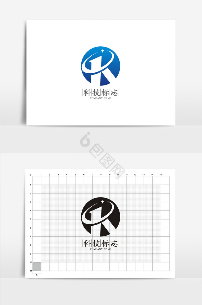 个性字母科技公司VI标志logo图片