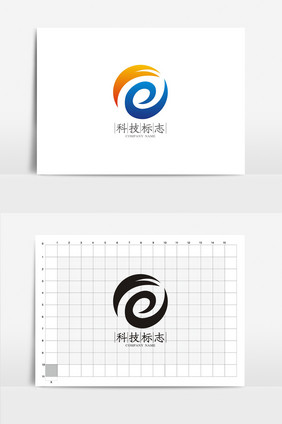 个性创意科技公司VI标志logo设计