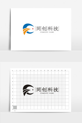 个性同创科技公司VI标志logo设计