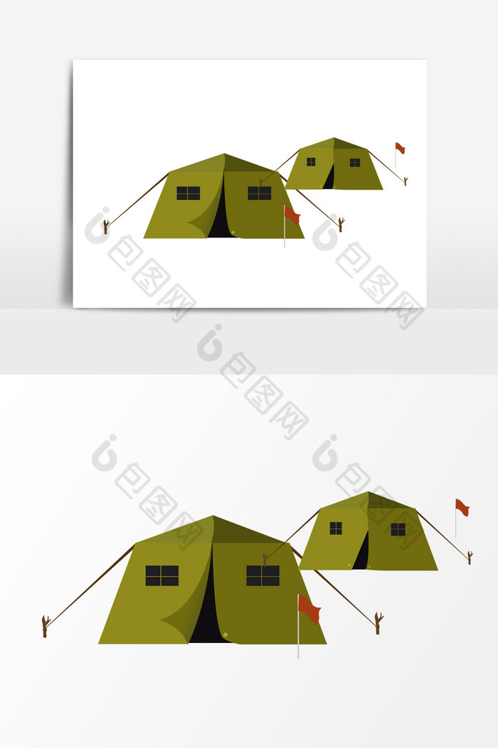 军队军营军人帐篷露营