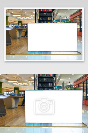商店购物中心广告牌空白广告牌商店摄影图