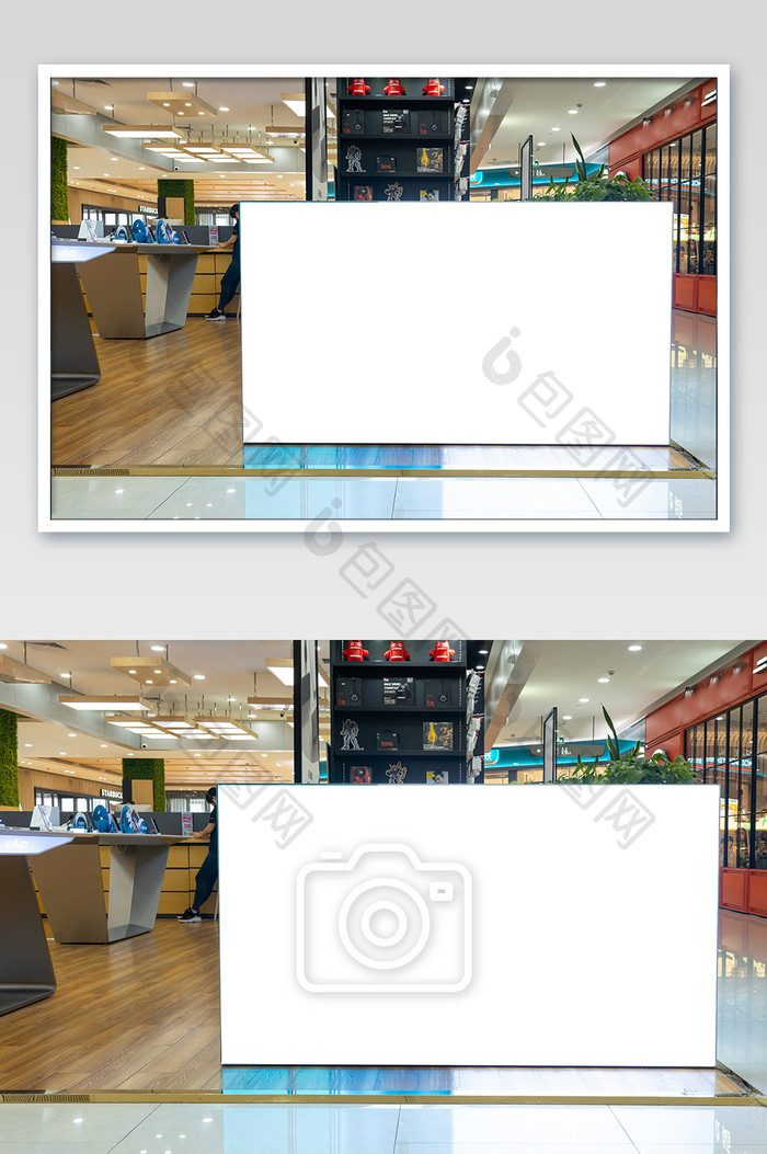 商店购物中心广告牌空白广告牌商店摄影图