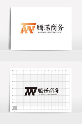 简洁大气简约商务通用logoVI模板