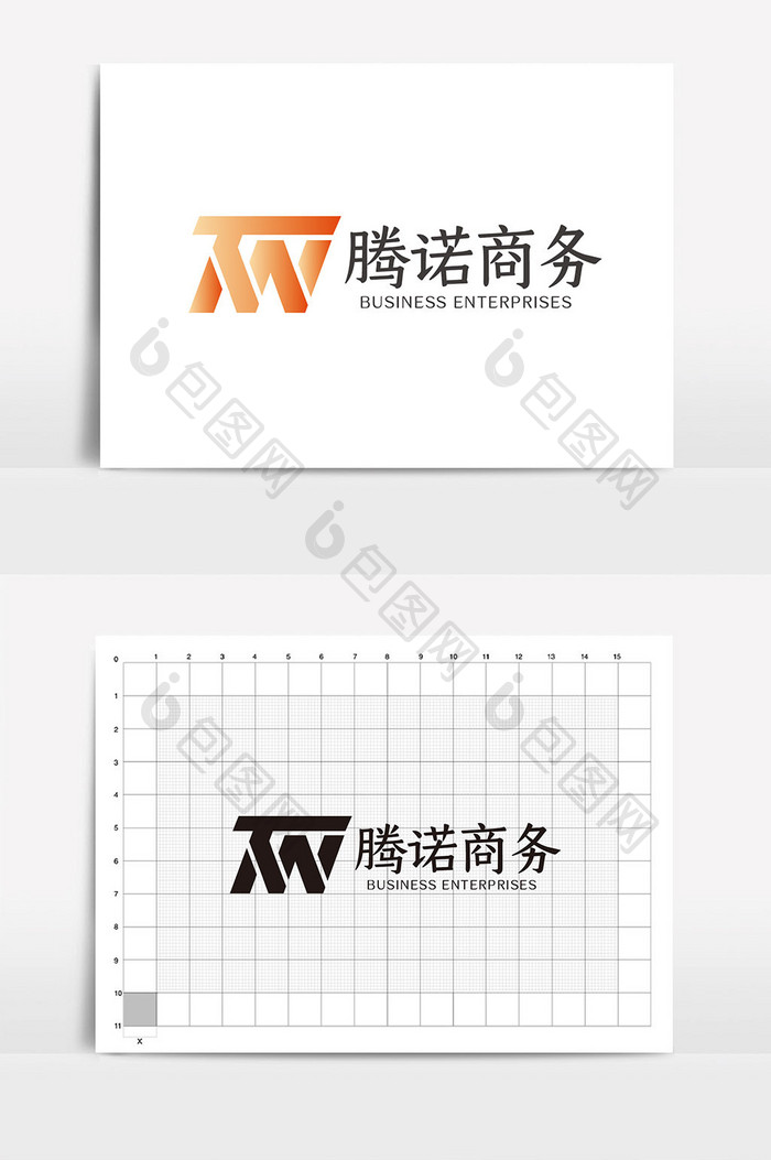 简洁大气简约商务通用logoVI模板