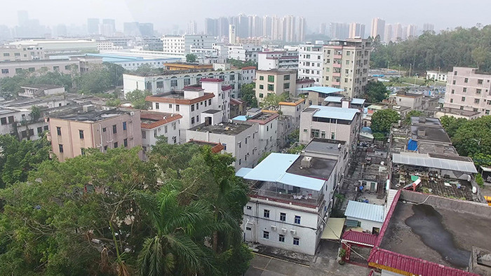 深圳市龙岗区城中旧村建筑航拍视频