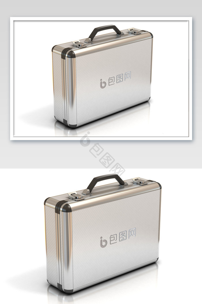 金属手提箱烫银logo标志办公用品图片