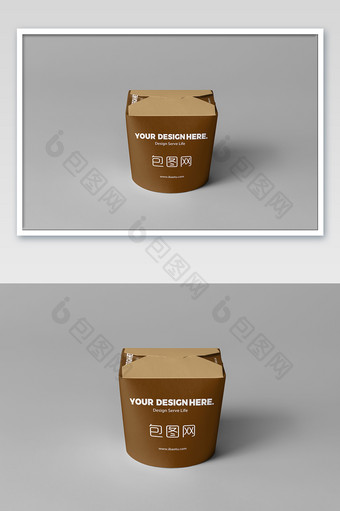 棕色米袋食品纸盒俯视效果包装样机图片