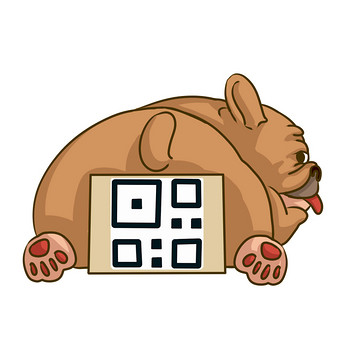 斗牛犬的大屁股——二维码图片下载