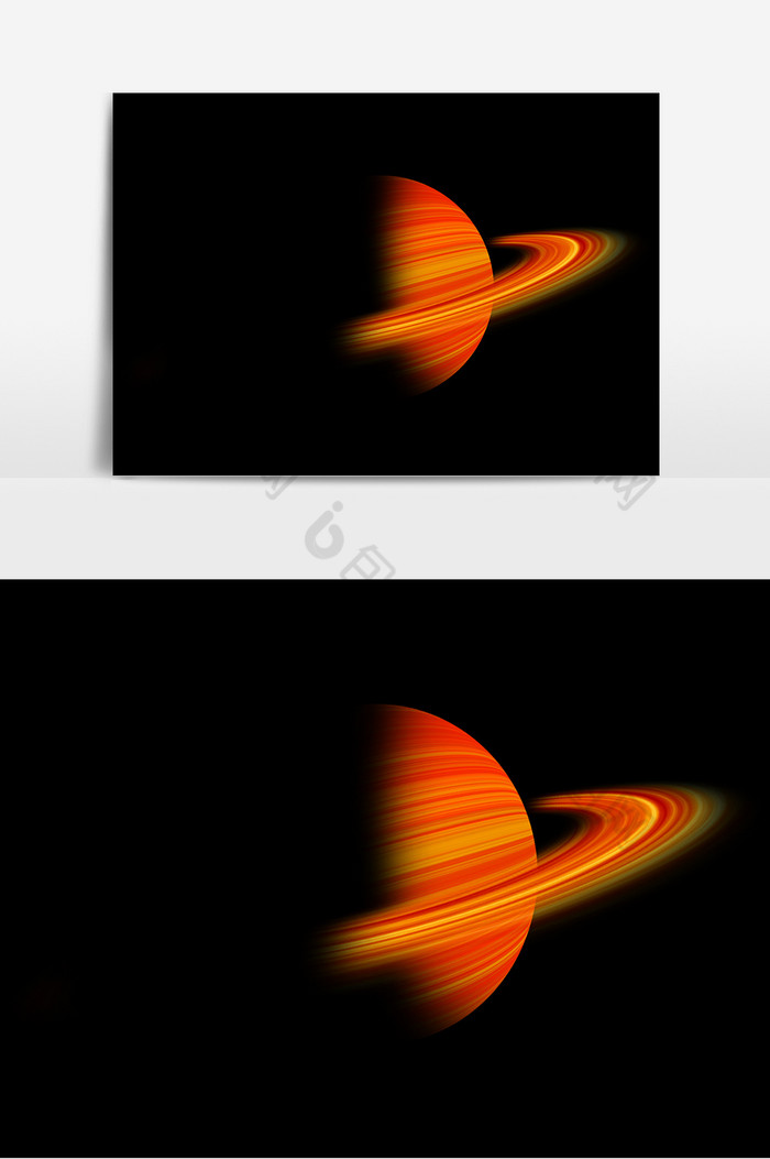 炫丽土星星球逼真PSD阴影图片图片